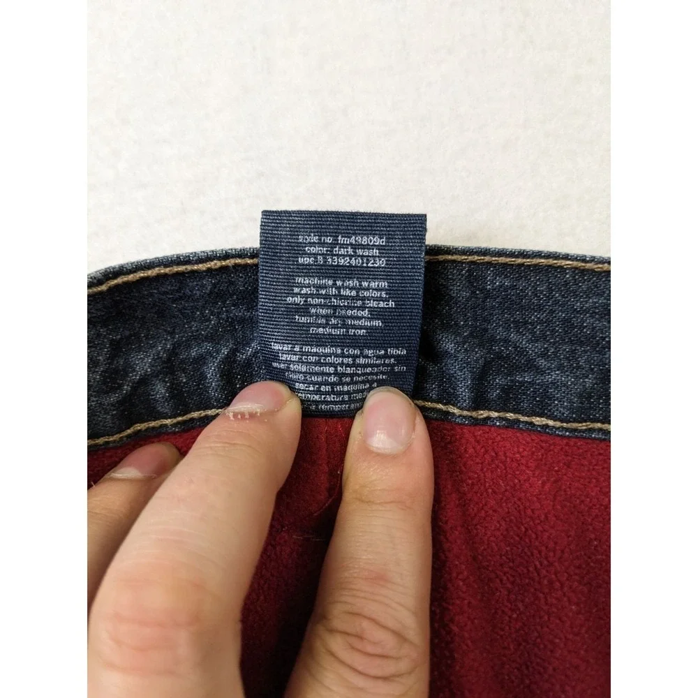 Faded Glory Mens Lined Denim Carpenter Jeans 38 x 32 Relaxed Fit Blue